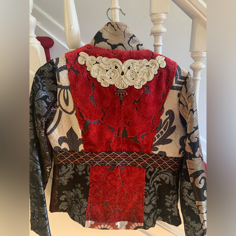 Women's Multicolor Patchwork Jacket - Picture 2 of 6